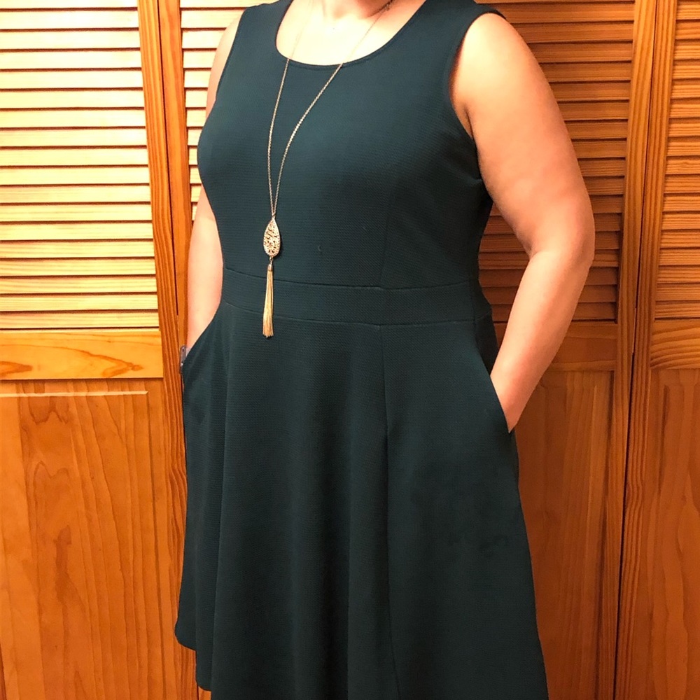 Textured fit and flare dress by Molly + Isadora